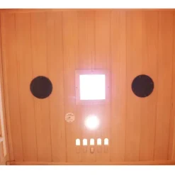 Dewello® Infrarotkabine Infrarotsauna HYDER 115cm x 105cm inkl. 6 Vollspektrumstrahler, Radio, Farblicht, 2 Personen,LED