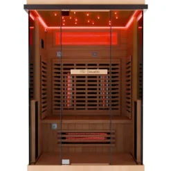 Dewello® Infrarotkabine Infrarotsauna KENORA 130cm x 105cm inkl. 5 Vollspektrumstrahler, 3 Karbonstrahler, LED