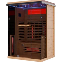 Dewello® Infrarotkabine Infrarotsauna KENORA 130cm x 105cm inkl. 5 Vollspektrumstrahler, 3 Karbonstrahler, LED