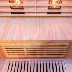Dewello® Infrarotkabine Infrarotsauna KINGSTON 130cm x 105cm inkl. 4 Vollspektrumstrahler, 2 Karbonstrahler, 2 Personen
