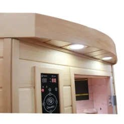 Dewello® Infrarotkabine Infrarotsauna LAKEFIELD 120cm x 120cm inkl. 5 Vollspektrumstrahler, 5 Karbonstrahler, 2 Personen