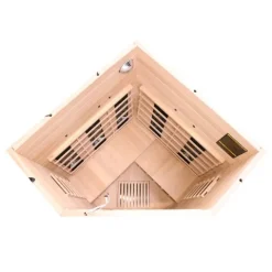 Dewello® Infrarotkabine Infrarotsauna LAKEFIELD 120cm x 120cm inkl. 5 Vollspektrumstrahler, 5 Karbonstrahler, 2 Personen
