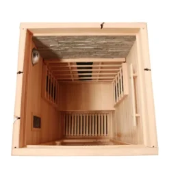 Dewello® Infrarotkabine Infrarotsauna MILTON 90cm x 90cm inkl. 4 Vollspektrumstrahler, Karbonstrahler, 1 Person, LED