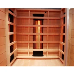 Dewello® Infrarotkabine Infrarotsauna MILTON 90cm x 90cm inkl. 4 Vollspektrumstrahler, Karbonstrahler, 1 Person, LED