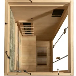 Dewello® Infrarotkabine Infrarotsauna MILTON 135cm x 105cm inkl. 6 Vollspektrumstrahler, Karbonstrahler, 2 Personen, LED