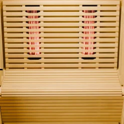Dewello® Infrarotkabine Infrarotsauna PALERMO 135cm x 120cm inkl. 6 Vollspektrumstrahler, 2 Karbonstrahler, LED