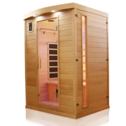 Dewello® Infrarotkabine Infrarotsauna PIERSON 135cm x 105cm inkl. 5 Vollspektrumstrahler, 3 Karbonstrahler, 2 Personen