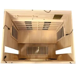 Dewello® Infrarotkabine Infrarotsauna PIERSON 135cm x 105cm inkl. 5 Vollspektrumstrahler, 3 Karbonstrahler, 2 Personen