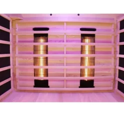 Dewello® Infrarotkabine Infrarotsauna PIERSON 135cm x 105cm inkl. 5 Vollspektrumstrahler, 3 Karbonstrahler, 2 Personen