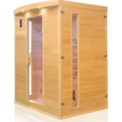 Dewello® Infrarotkabine Infrarotsauna PIERSON 160cm x 105cm inkl. 6 Vollspektrumstrahler, 3 Karbonstrahler, 3 Personen