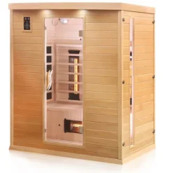 Dewello® Infrarotkabine Infrarotsauna PIERSON 160cm x 105cm inkl. 6 Vollspektrumstrahler, 3 Karbonstrahler, 3 Personen