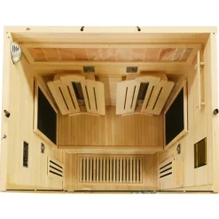 Dewello® Infrarotkabine Infrarotsauna SALTCOATS 135cm x 105cm inkl. 4 Vollspektrumstrahler, 4 Karbonstrahler, 2 Personen