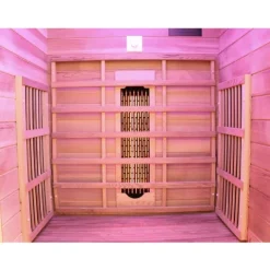 Dewello® Infrarotkabine Infrarotsauna TORONTO 102cm x 102cm inkl. 3 Vollspektrumstrahler, Karbonstrahler, 1 Person, LED