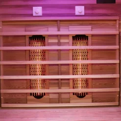 Dewello® Infrarotkabine Infrarotsauna TORONTO 127cm x 106cm inkl. 4 Vollspektrumstrahler, 4 Karbonstrahler, 4 Personen