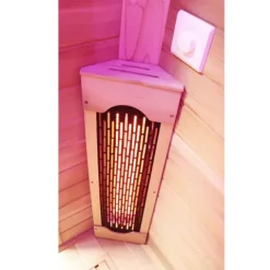 Dewello® Infrarotkabine Infrarotsauna TORONTO 127cm x 106cm inkl. 4 Vollspektrumstrahler, 4 Karbonstrahler, 4 Personen