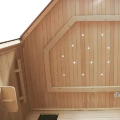 Dewello® Infrarotsauna Infrarotkabine OTTAWA 140x120cm 1-2 Person inkl. 6 Vollspektrumstrahler, 2 Karbonstrahler, 2 Personen