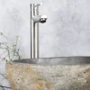 Differnz Aufsatzwaschbecken Lombok Duo ca. 50 cm Naturstein Riverstone grau matt 36.102.40