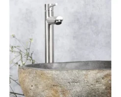 Differnz Aufsatzwaschbecken Lombok Duo ca. 50 cm Naturstein Riverstone grau matt 36.102.40