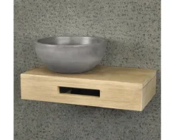 Differnz Aufsatzwaschbecken Hura L 28 cm Beton grau