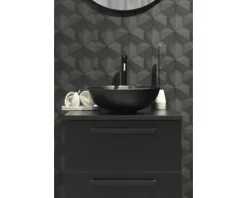 Differnz Aufsatzwaschbecken SLIM 39,5 x 39,5 cm schwarz matt 38.010.80