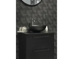 Differnz Aufsatzwaschbecken SLIM 39,5 x 39,5 cm schwarz matt 38.010.80