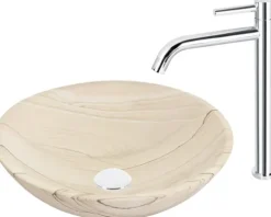 Differnz Aufsatzwaschbecken Sandstone 40 x 40 cm sand matt 38.251.05