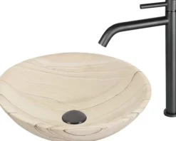 Differnz Aufsatzwaschbecken Sandstone 40 x 40 cm sand matt 38.251.05