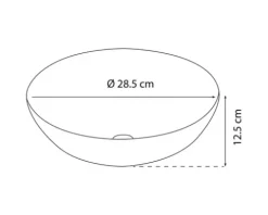 Differnz Aufsatzwaschbecken SLIM 28,5 x 28,5 cm Keramik Betonoptik hellgrau matt 38.010.85