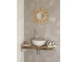 Differnz Aufsatzwaschbecken SLIM 28,5 x 28,5 cm Keramik Betonoptik hellgrau matt 38.010.85