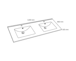 Differnz Doppelwaschtisch Providence 120 cm weiß 36.011.55