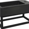 Differnz Handwaschbecken Hura L 40 x 22 cm Basaltstein