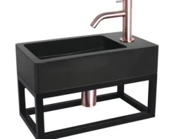 Differnz Handwaschbecken Hura L 40 x 22 cm Basaltstein