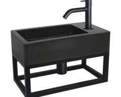 Differnz Handwaschbecken Hura L 40 x 22 cm Basaltstein