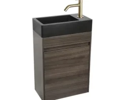 Differnz Handwaschbecken Hura L 40 x 22 cm Basaltstein