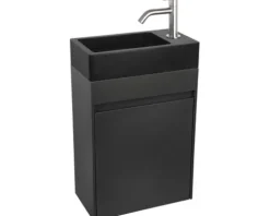 Differnz Handwaschbecken Hura L 40 x 22 cm Basaltstein