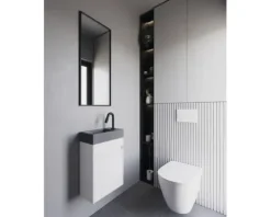 Differnz Handwaschbecken Hura L 40 x 22 cm Basaltstein