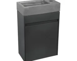 Differnz Handwaschbecken Hura L 40 x 22 cm Beton dunkelgrau