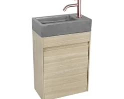 Differnz Handwaschbecken Hura L 40 x 22 cm Beton dunkelgrau