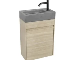 Differnz Handwaschbecken Hura L 40 x 22 cm Beton dunkelgrau