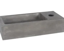 Differnz Handwaschbecken Hura L 40 x 22 cm Beton dunkelgrau