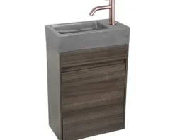 Differnz Handwaschbecken Hura L 40 x 22 cm Beton dunkelgrau
