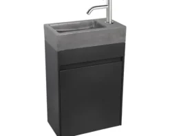 Differnz Handwaschbecken Hura L 40 x 22 cm Beton dunkelgrau