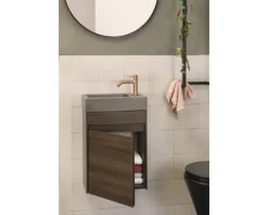 Differnz Handwaschbecken Hura L 40 x 22 cm Beton dunkelgrau