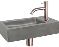 Differnz Handwaschbecken Hura L 40 x 22 cm Beton dunkelgrau
