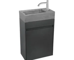Differnz Handwaschbecken Hura L 40 x 22 cm Beton dunkelgrau