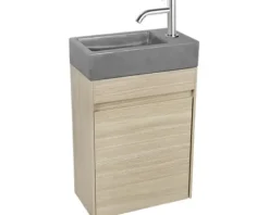 Differnz Handwaschbecken Hura L 40 x 22 cm Beton dunkelgrau