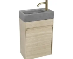 Differnz Handwaschbecken Hura L 40 x 22 cm Beton dunkelgrau
