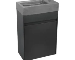 Differnz Handwaschbecken Hura L 40 x 22 cm Beton dunkelgrau