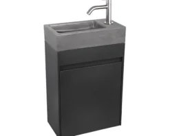 Differnz Handwaschbecken Hura L 40 x 22 cm Beton dunkelgrau