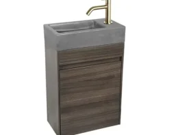 Differnz Handwaschbecken Hura L 40 x 22 cm Beton dunkelgrau